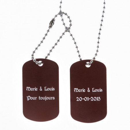 Double dog tag chocolat Double dog tag chocolat