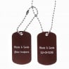 Double dog tag chocolat