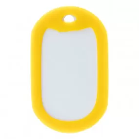 Caoutchouc jaune dog tag