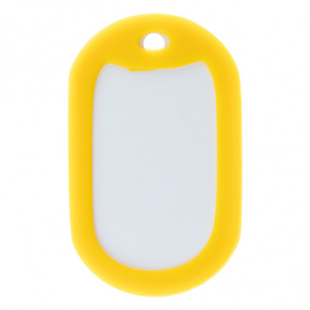 Caoutchouc jaune dog tag