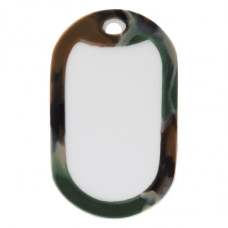 Protection dog tag camouflage vert