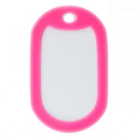Caoutchouc dog tag rose