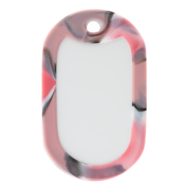 Protection dog tag camouflage rose