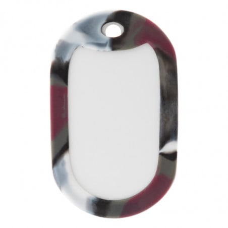 Caoutchouc dog tag camouflage rouge