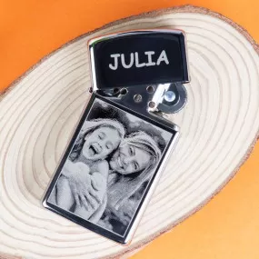 Briquet Zippo high polish slim gravé