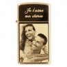 Gravure texte et photo zippo slim