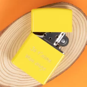 Briquet zippo lemon matte gravé