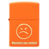 Briquet Zippo orange personnalisé