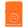 Briquet Zippo orange personnalisé