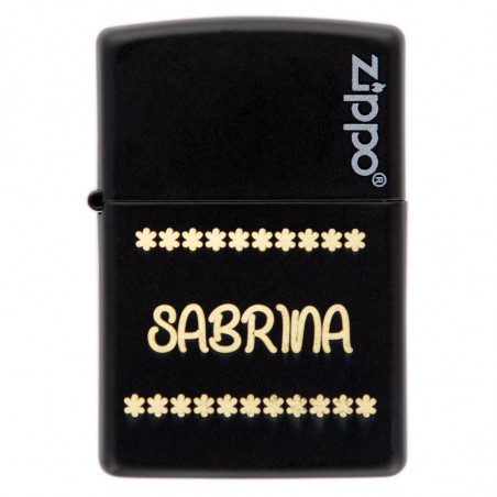 Gravure personnalisée sur Zippo logo black Gravure personnalisée sur Zippo logo black