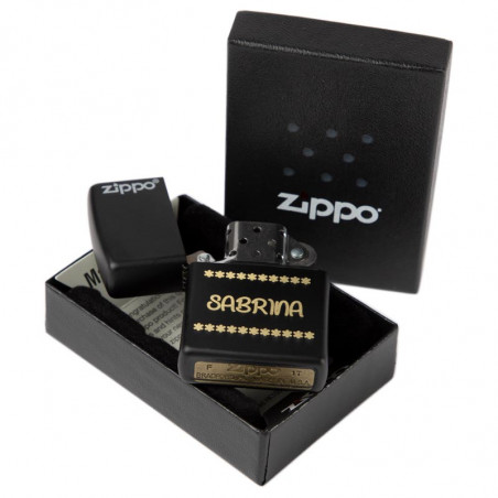 Briquet zippo noir dans sa boite Briquet zippo noir dans sa boite