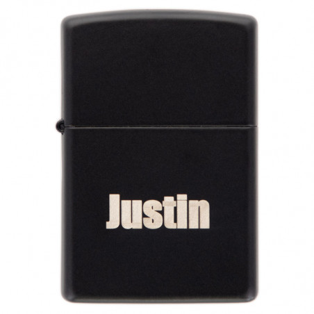 Gravure personnalisée sur zippo noir Gravure personnalisée sur zippo noir