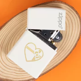Briquet zippo blanc avec logo