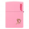 Gravure personnalisée sur briquet zippo rose