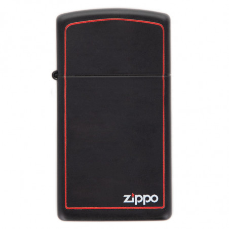 Briquet zippo noir avec bordure rouge Briquet zippo noir avec bordure rouge