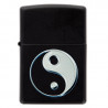 Briquet zippo yin yang gravé noir