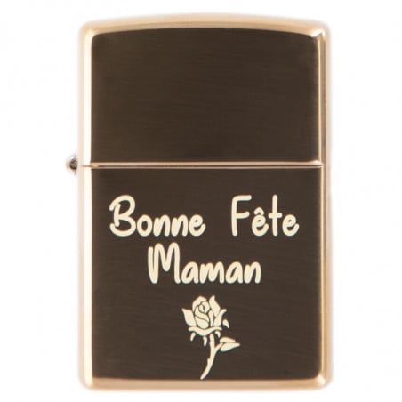 Briquet high polish brass gravé Briquet high polish brass gravé