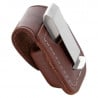 Etui Zippo clip ceinture marron