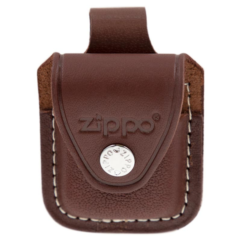 Étui ceinture pour Zippo en cuir brun