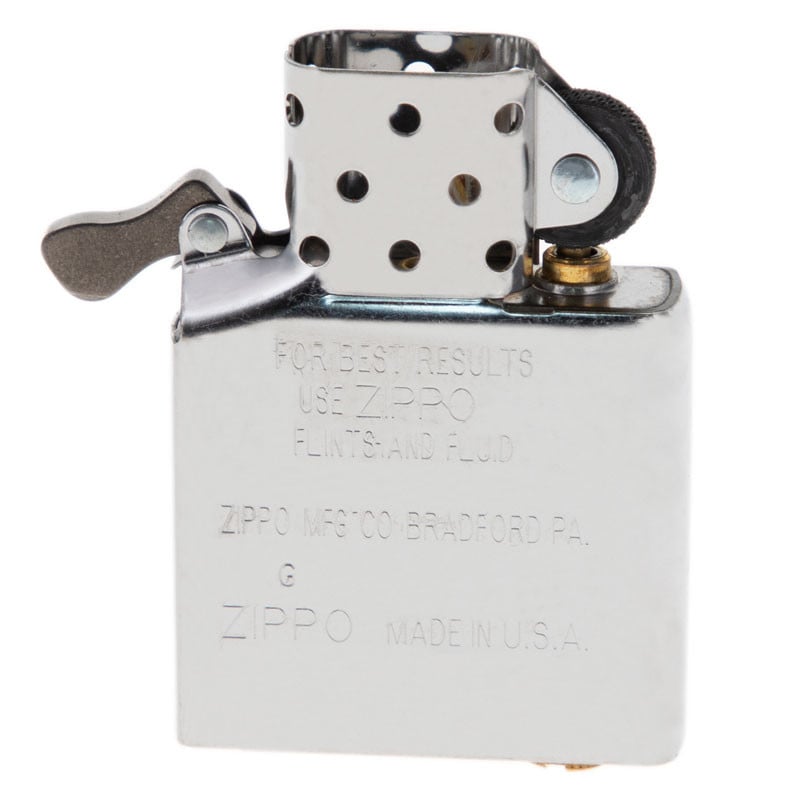 Insert briquet zippo argenté