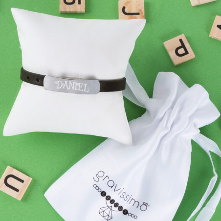 Bracelet simili cuir gravé Bracelet simili cuir gravé