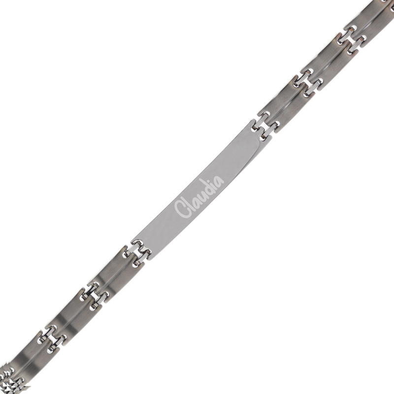 Gourmette double croche acier Gourmette double croche acier
