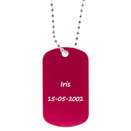Plaque militaire rouge simple Plaque militaire rouge simple