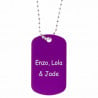 Plaque militaire simple violette