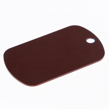 Plaque alu marron dog tag Plaque alu marron dog tag