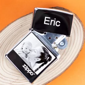 Briquet Zippo black ice Logo gravé