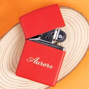 Briquet Zippo red gravé
