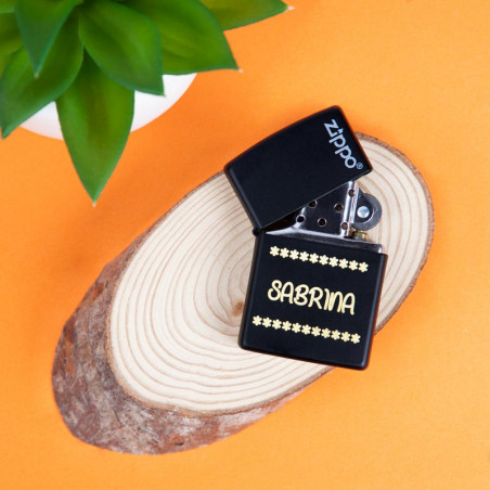 Briquet zippo logo black matte Briquet zippo logo black matte