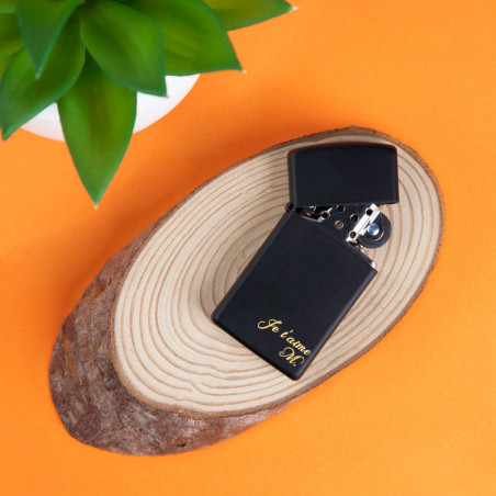 Briquet zippo black slim