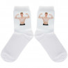 Chaussettes blanches mixtes personnalisées