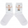 Chaussettes blanches mixtes personnalisées