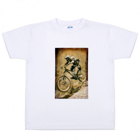 Tee shirt blanc pour enfant avec photo