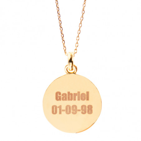 Gravure sur pendentif zodiaque vierge Gravure sur pendentif zodiaque vierge