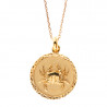 Collier zodiaque cancer plaqué or gravé