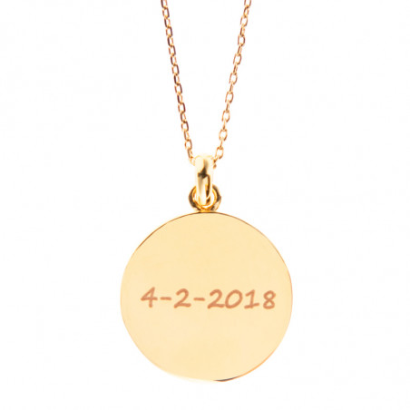 Pendentif zodiaque verseau gravé Pendentif zodiaque verseau gravé
