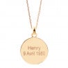 Pendentif bélier plaqué or personnalisé