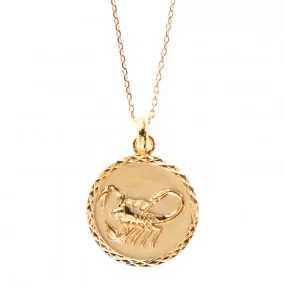 Collier zodiaque scorpion avec verso gravé