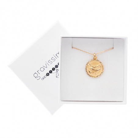 Pendentif personnalisé scorpion gravure texte Pendentif personnalisé scorpion gravure texte