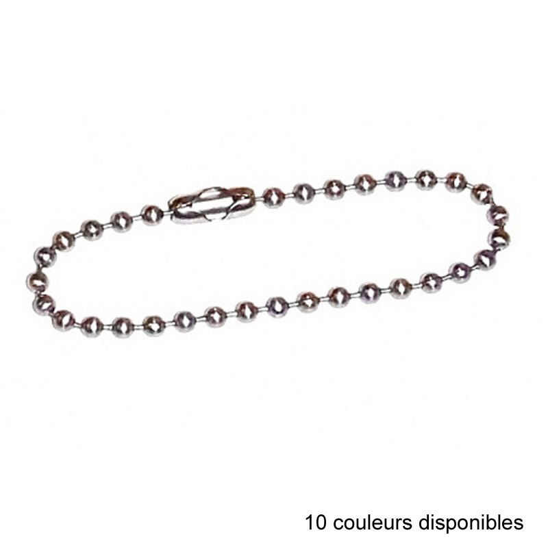 Chaînette boule 12 cm dog tag