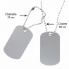 Descriptif dog tag avec chaîne