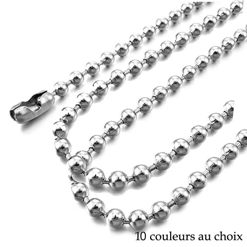 Chaîne boule 60 cm dog tag