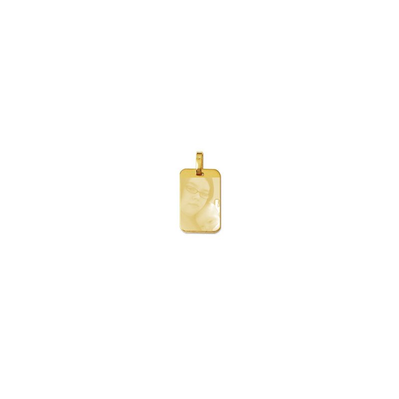 Pendentif Plaqué Or 18k Plaque ID