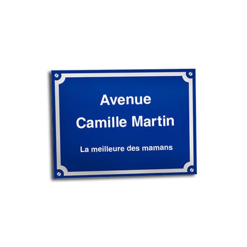 Plaque de rue texte