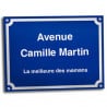 Plaque de rue texte