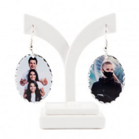 Boucles d'oreilles ovales personnalisées