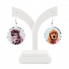 Boucles d'oreilles photo forme rondes